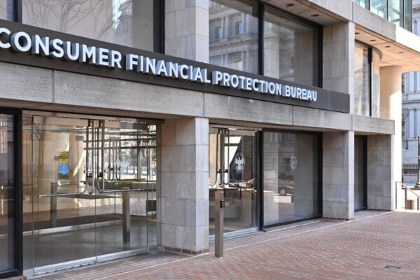CFPB Consumer Financial Protection Bureau entrance Washington DC 2025