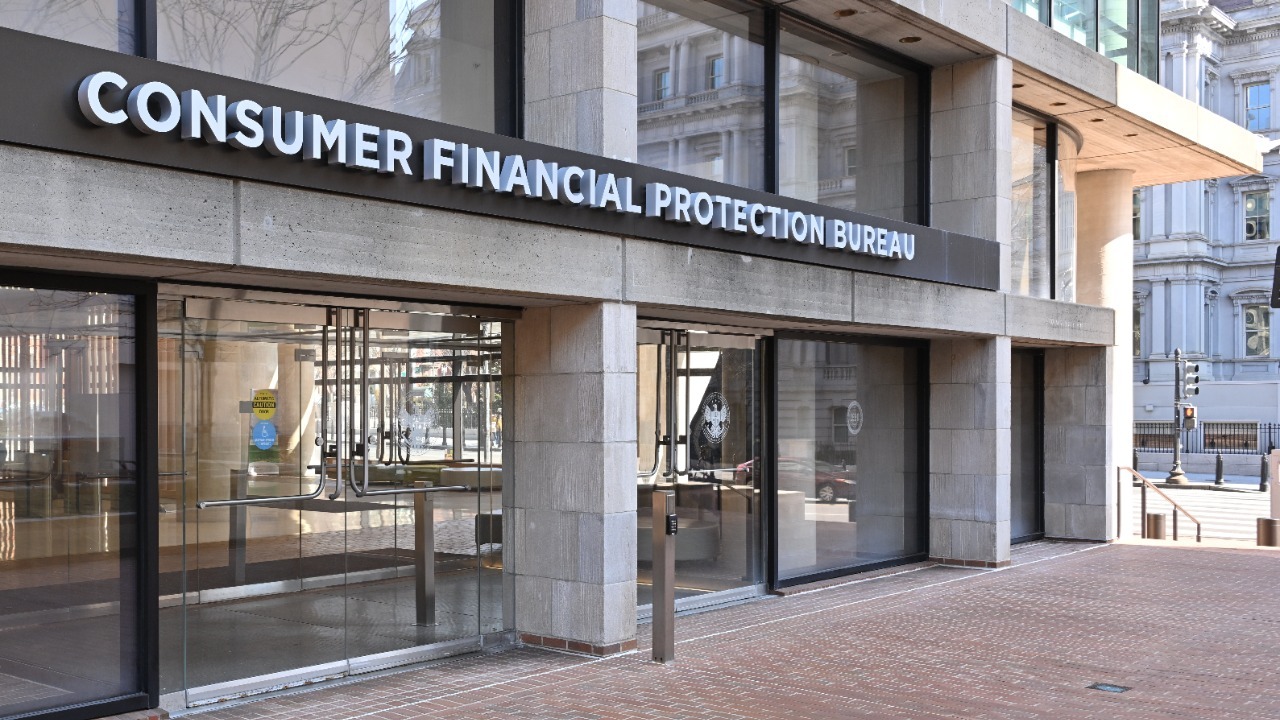 CFPB Consumer Financial Protection Bureau entrance Washington DC 2025