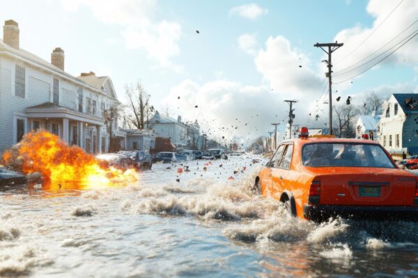 Coastal City Affected by Extreme Weather Conditions