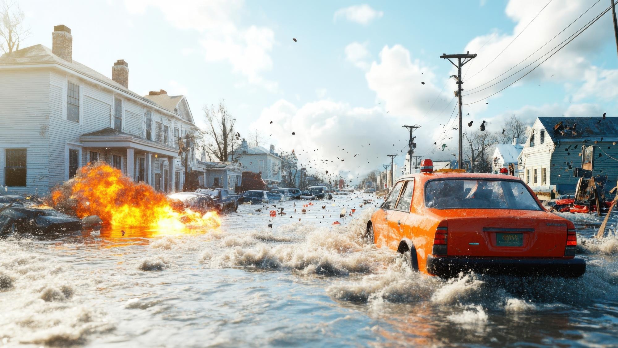 Coastal City Affected by Extreme Weather Conditions