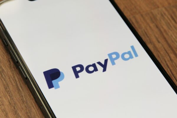 a phone with a pay pay logo on it
