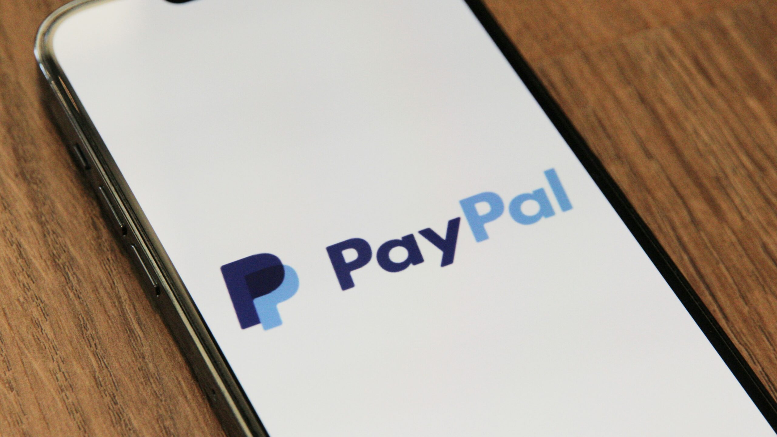 a phone with a pay pay logo on it