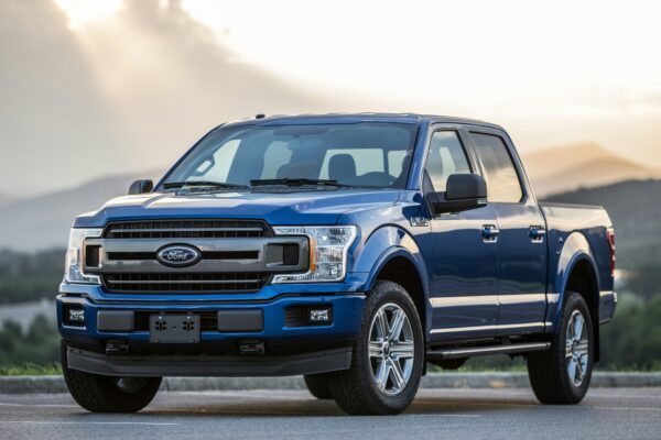 blue Ford pickup truck