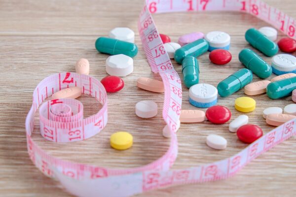 Weight loss pills Concept