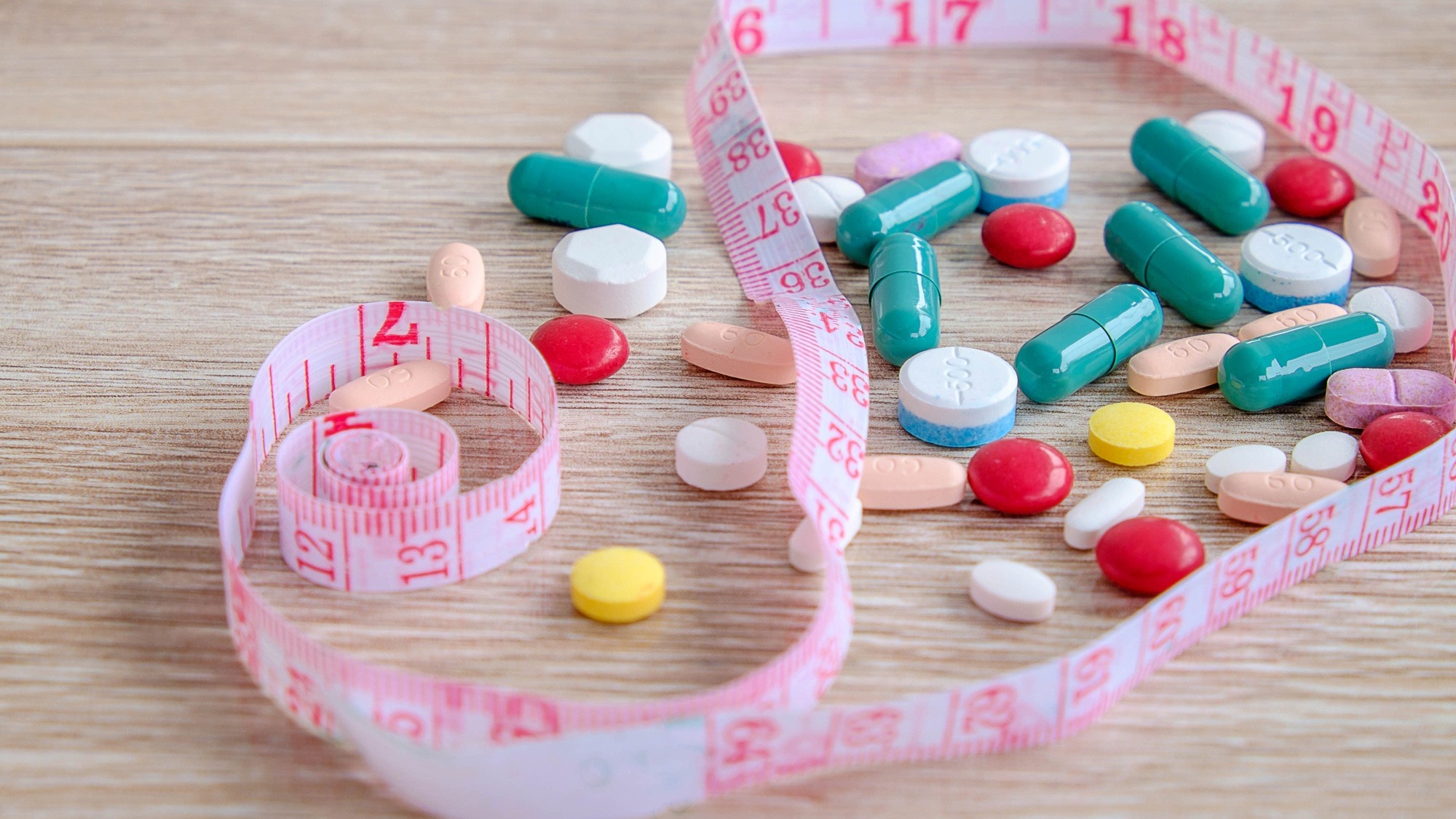 Weight loss pills Concept