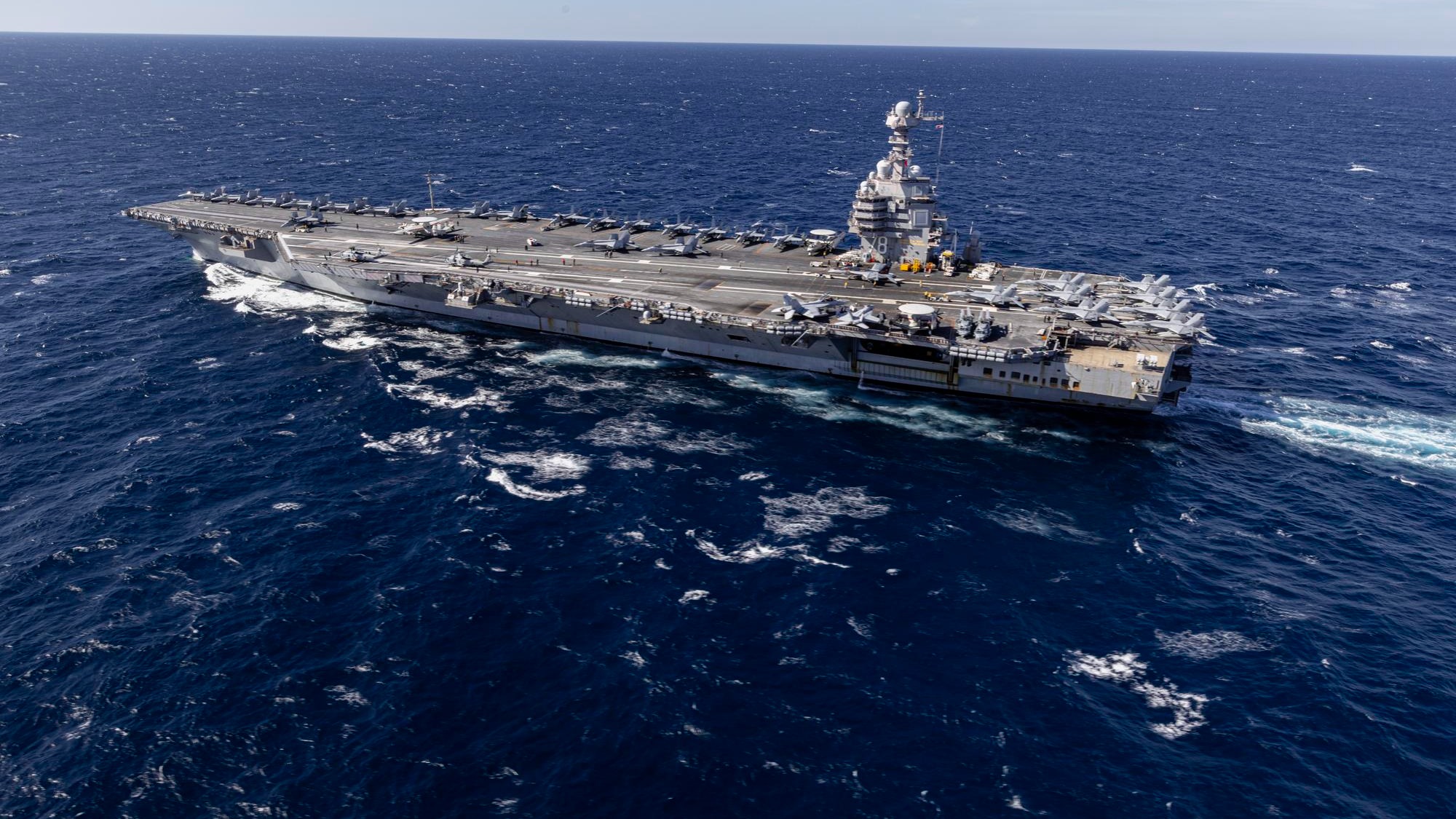 The worlds largest aircraft carrier USS Gerald R Ford CVN 78