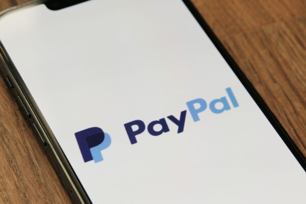 a phone with a pay pay logo on it