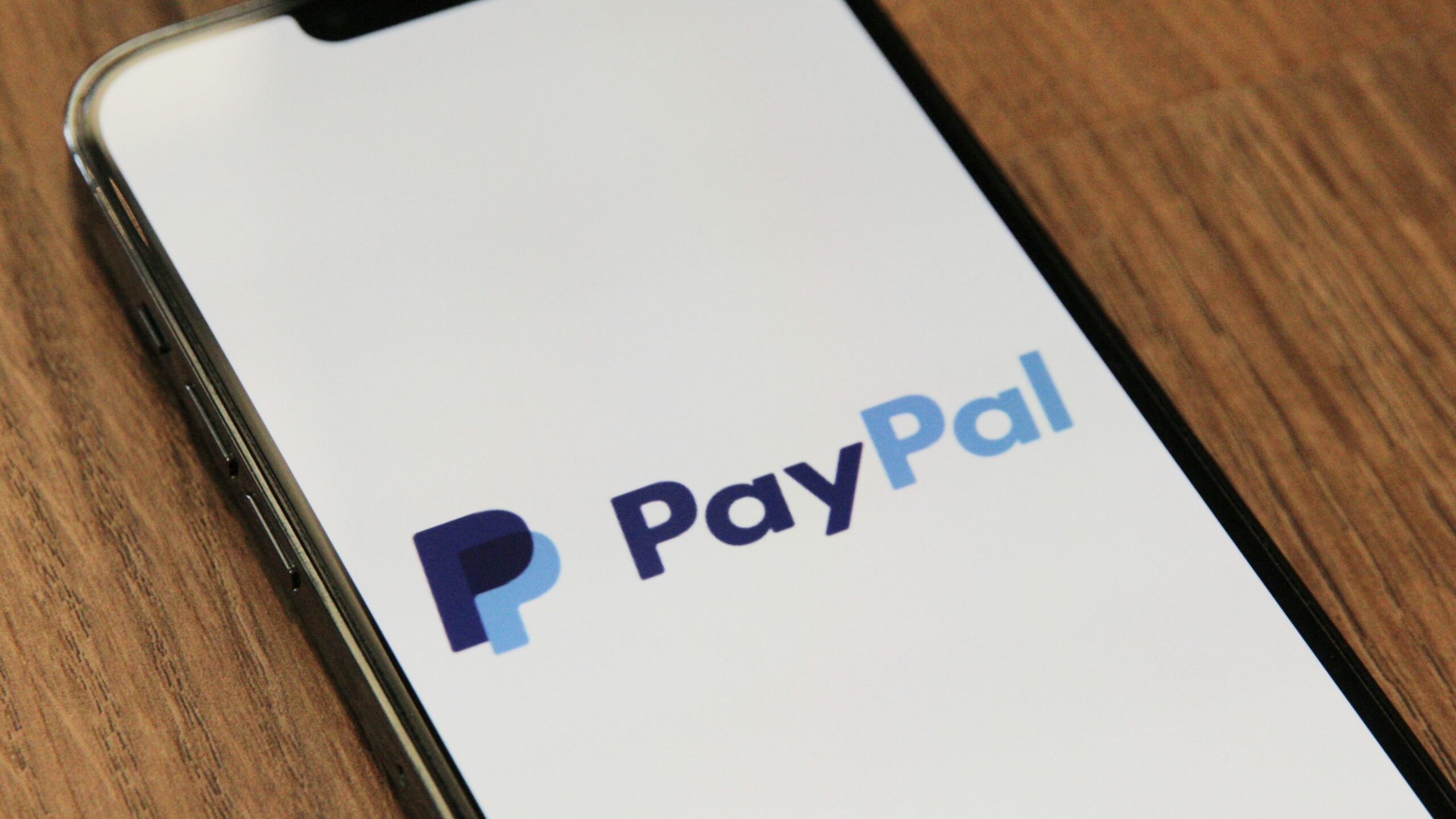 a phone with a pay pay logo on it