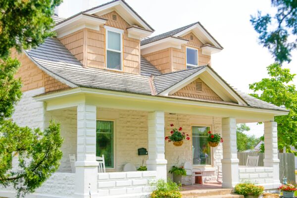 white and brown concrete house