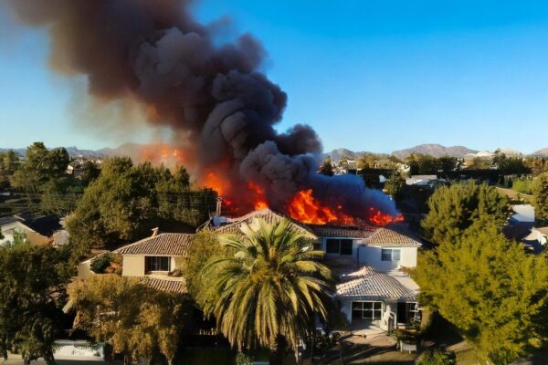 Destruction Unfolds Fire Engulfs Suburban Homes