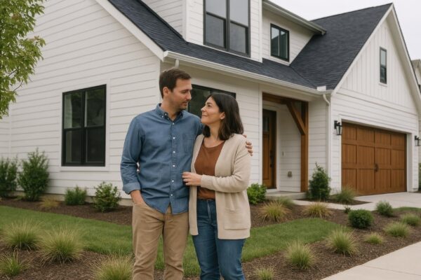 Happy couple new home