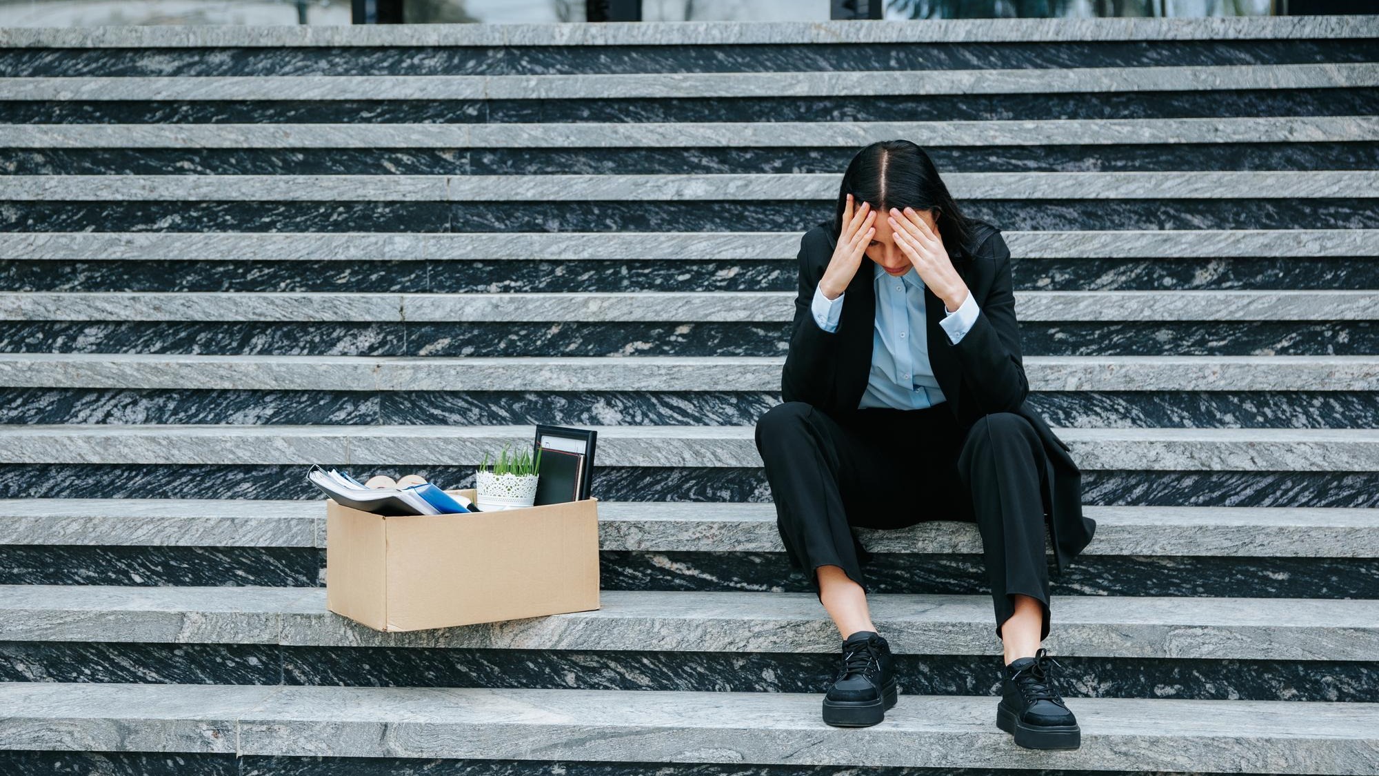Loss of Work Leaving Woman Feeling Displeased