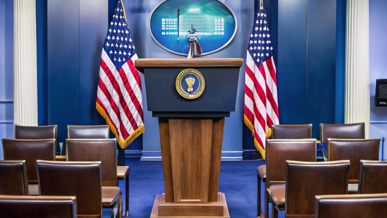 WASHINGTON DC August 7 2023 The James S Brady Press Briefing Room is seen at the White House in Washington DC