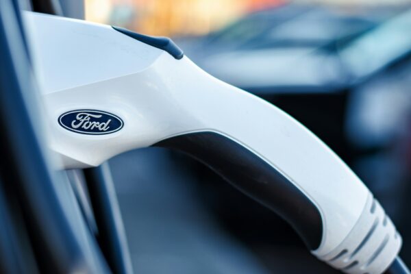 a close up of a car's fuel nozzle
