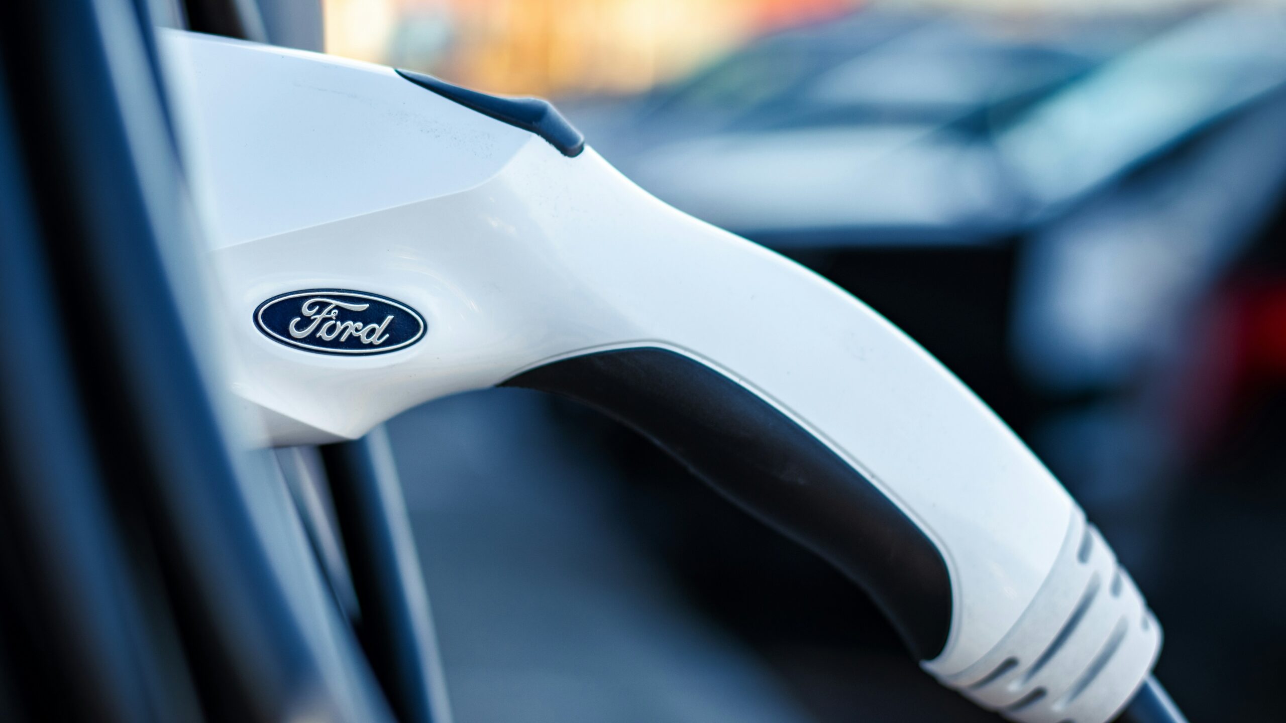 a close up of a car's fuel nozzle