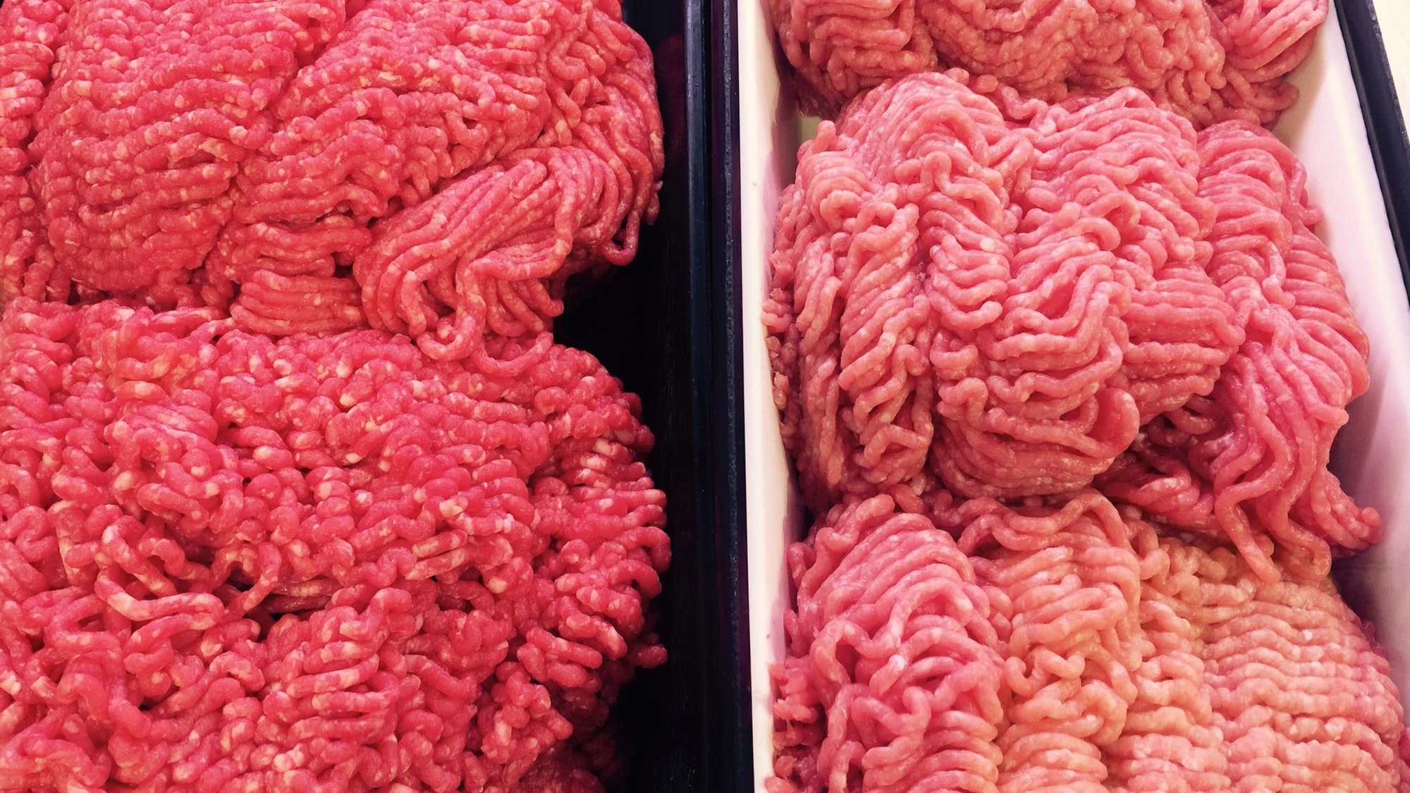 Close-up of minced beef for sale at butcher shop