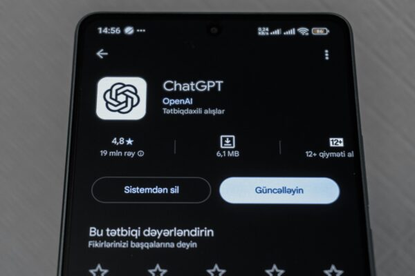 Smartphone screen displaying chatgpt app details.