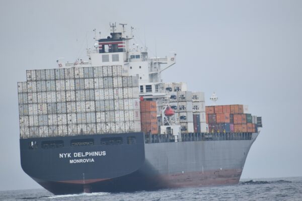 a large ship with containers on it