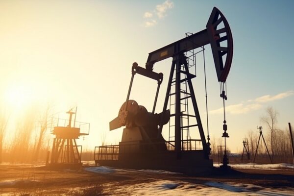 Oil rig created with Generative AI technology