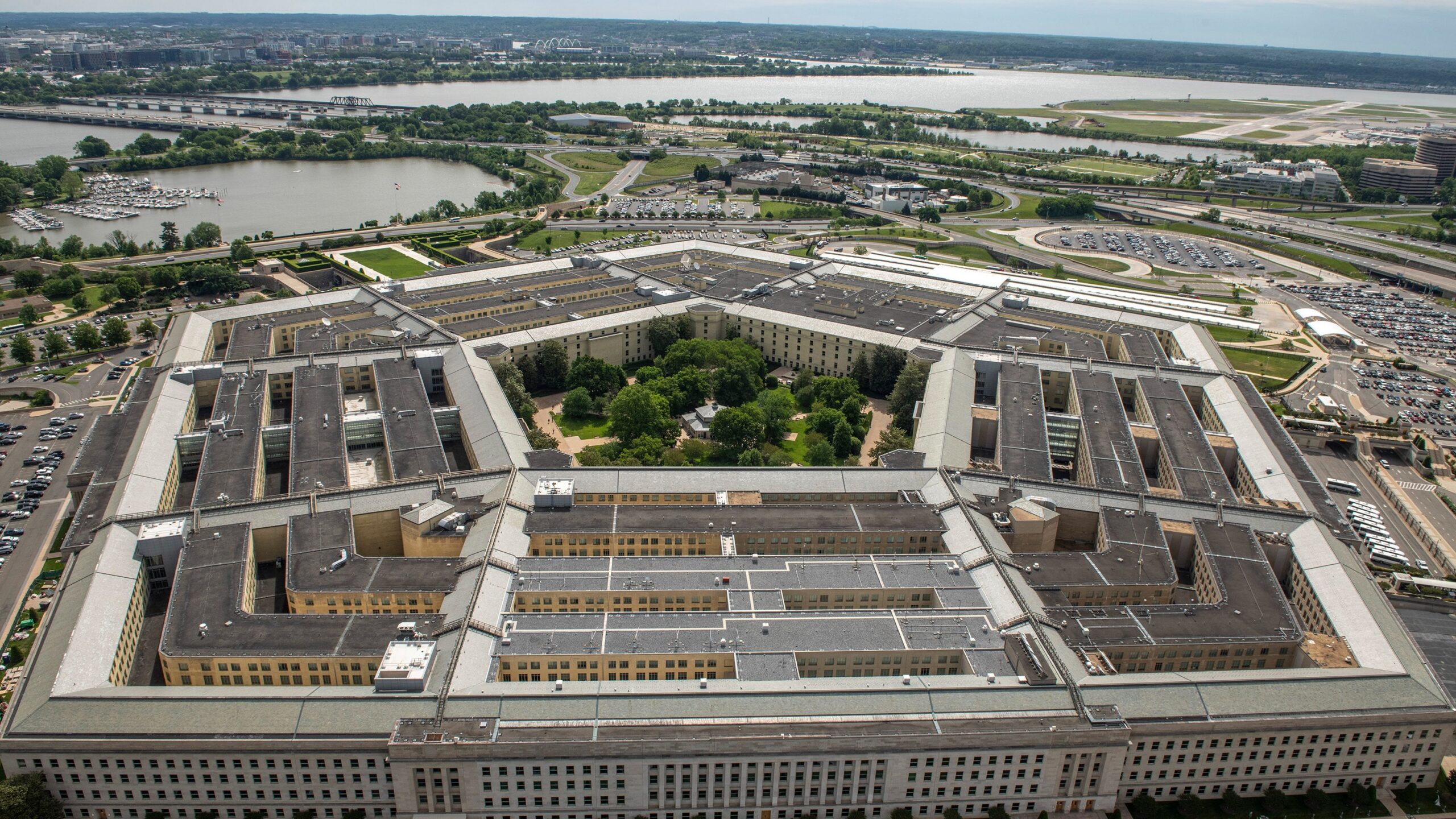 An aerial view of the Pentagon, Washington, D.C., May 11, 2021. (DOD photo by U.S. Air Force Staff Sgt. Brittany A. Chase)