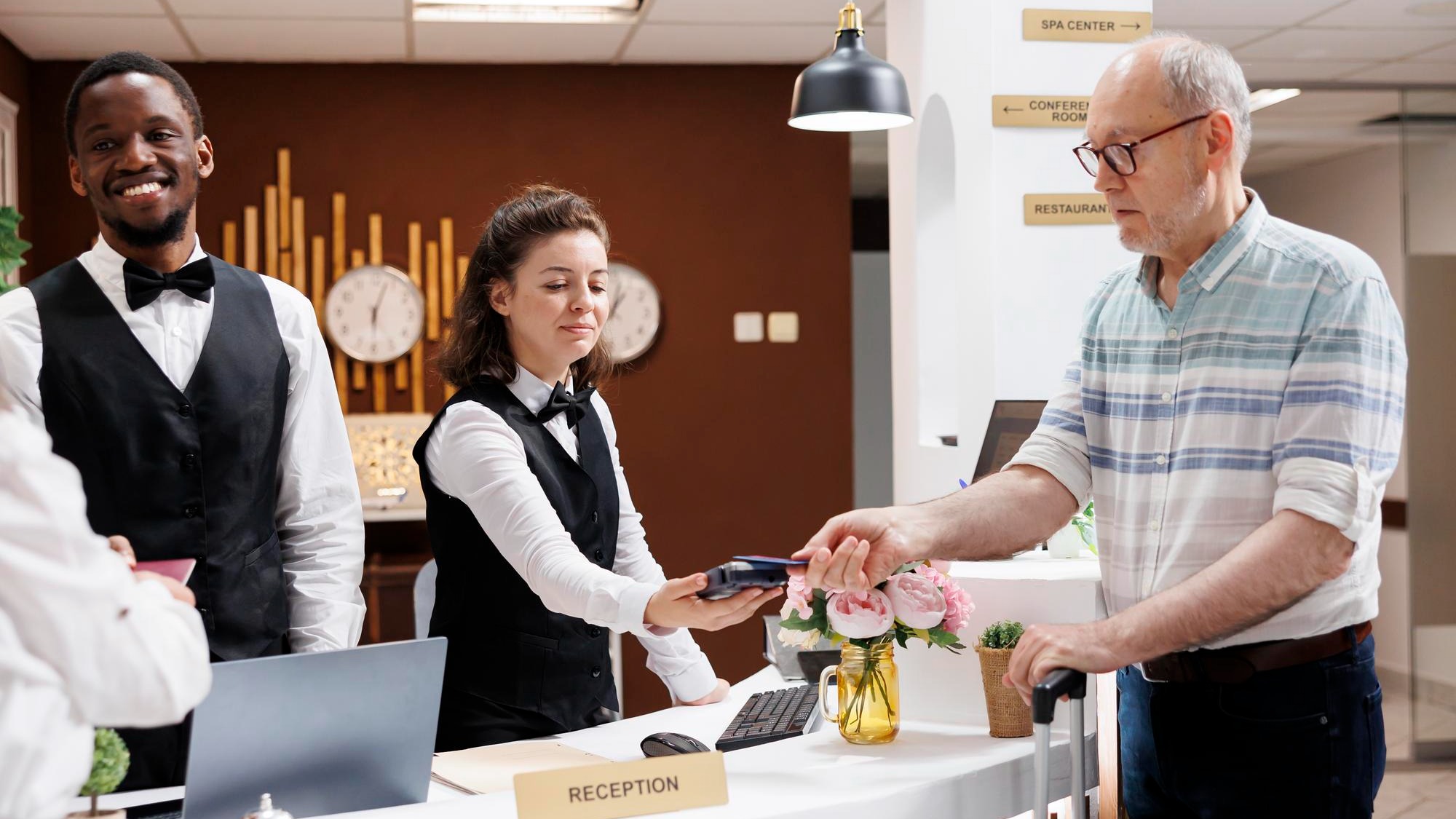 Hotel checkin with credit card payment