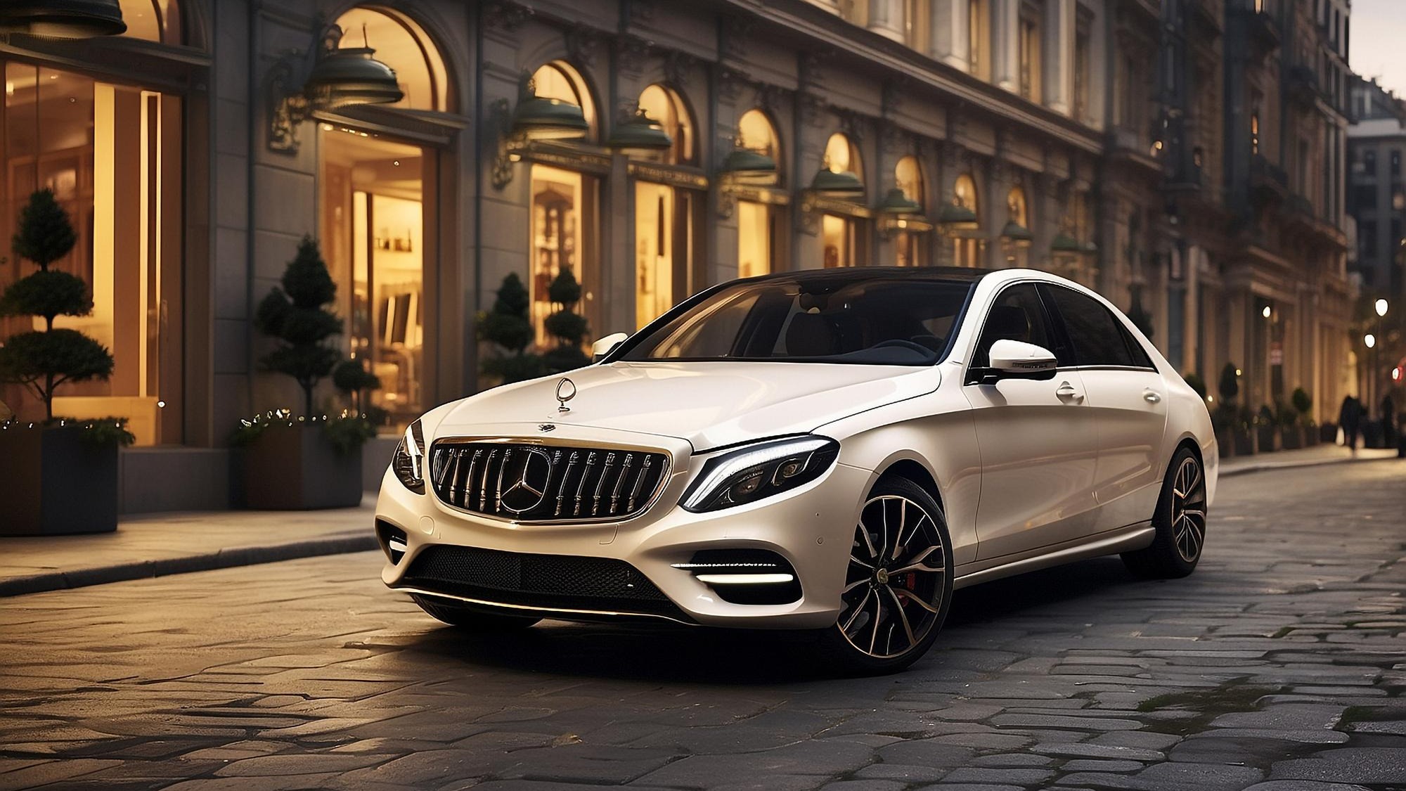 Luxuries Car in City Wallpaper