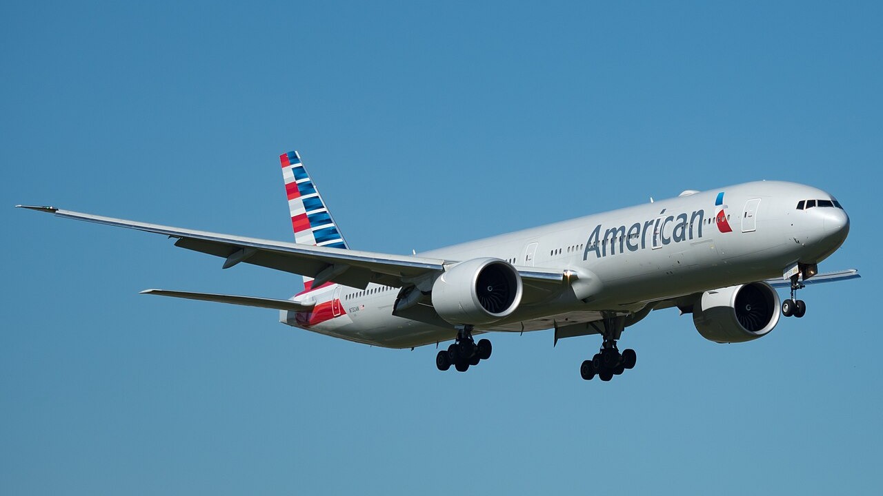 American Airlines Boeing 777 at Miami International Airport