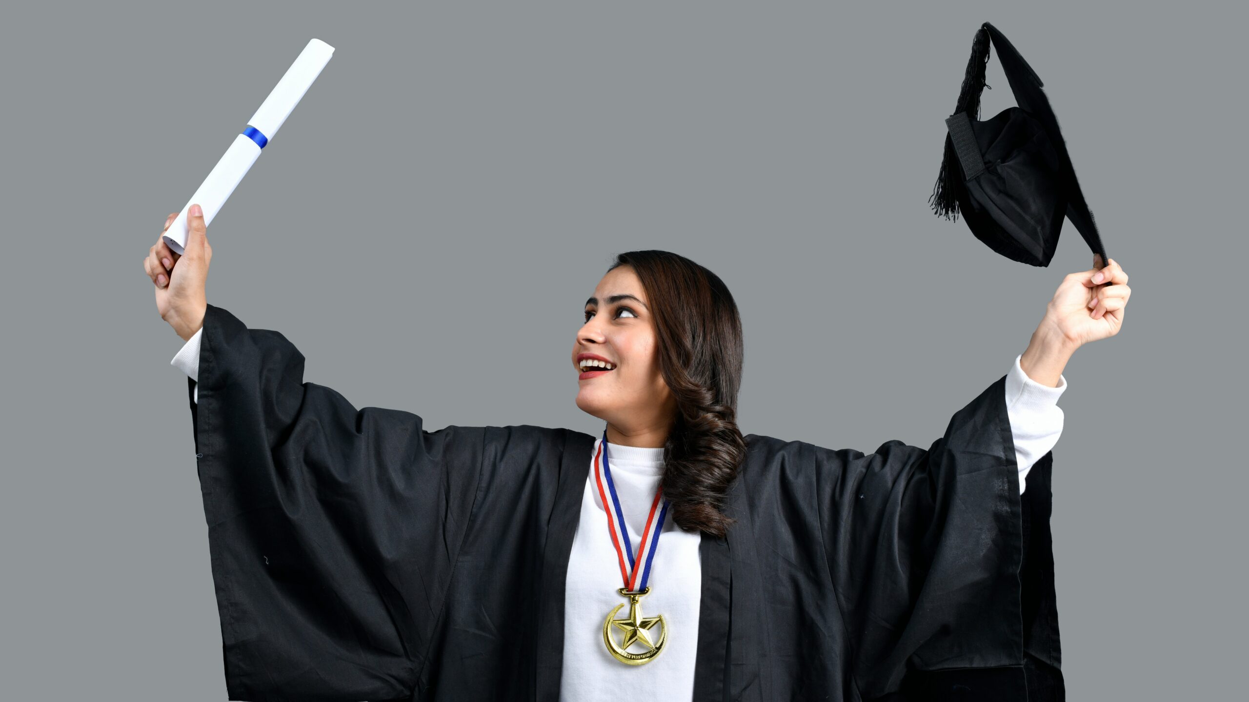 a person holding a diploma