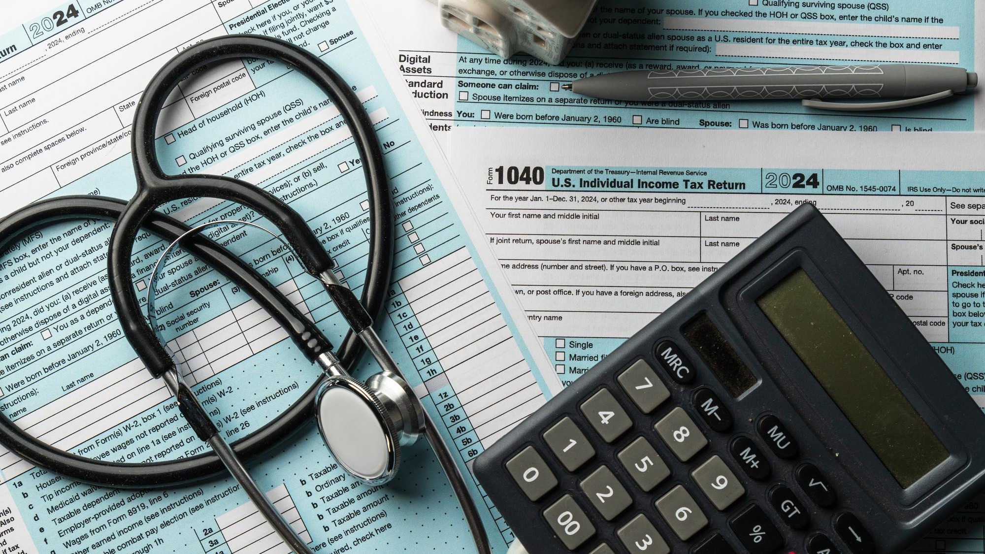 Tax Form 1040 with Medical Items