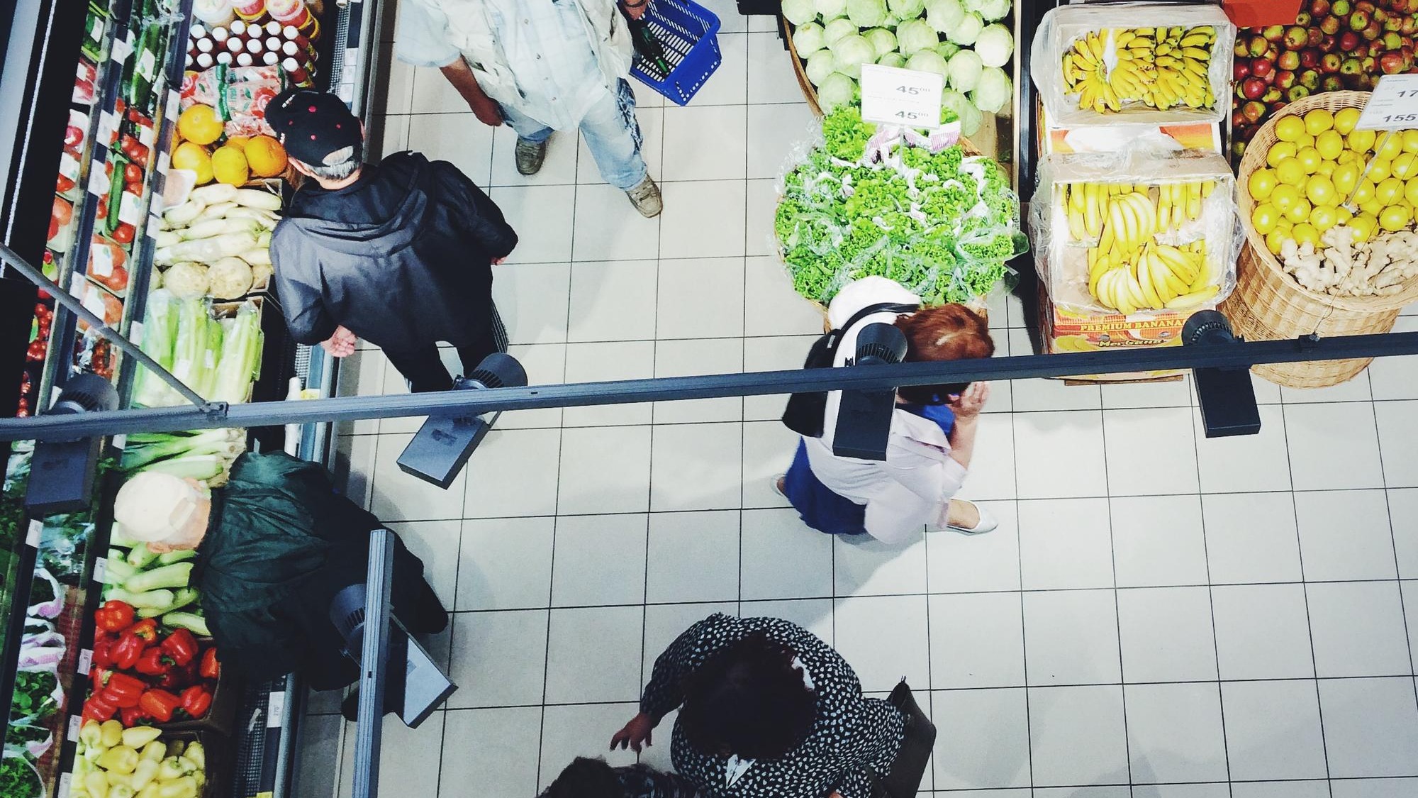 High angle view of vegetables for sale in market