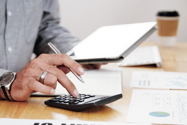 Accounting work at office