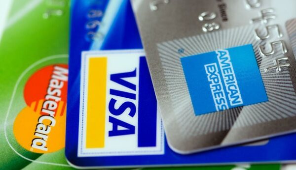 Three credit cards: Visa, Mastercard and American Express.