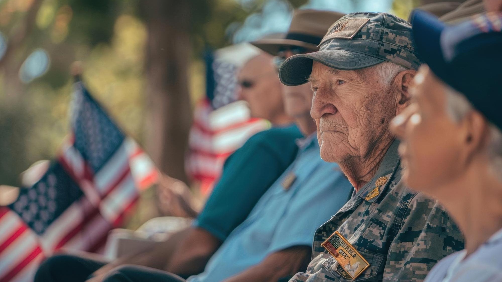 Veteran at a Patriotic Event