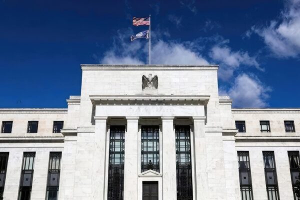 Building of FED Federal Reserve Bank in Washington Concept of economy finance interest rate money