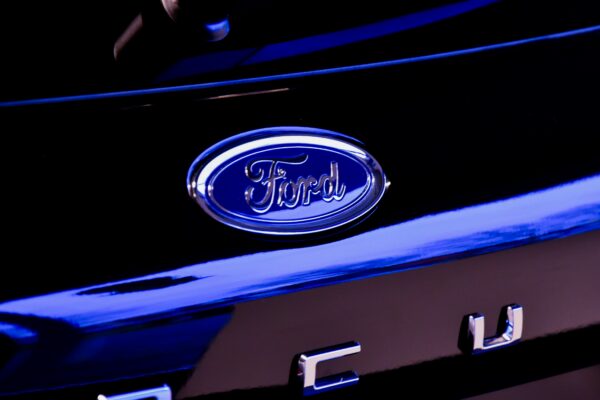 blue and silver ford logo