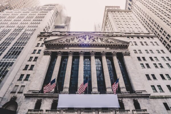 Exterior of New york Stock Exchange, Wall street, lower Manhattan, New York City, USA.