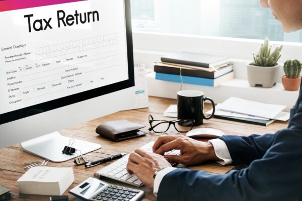 Tax Return Financial Form Concept