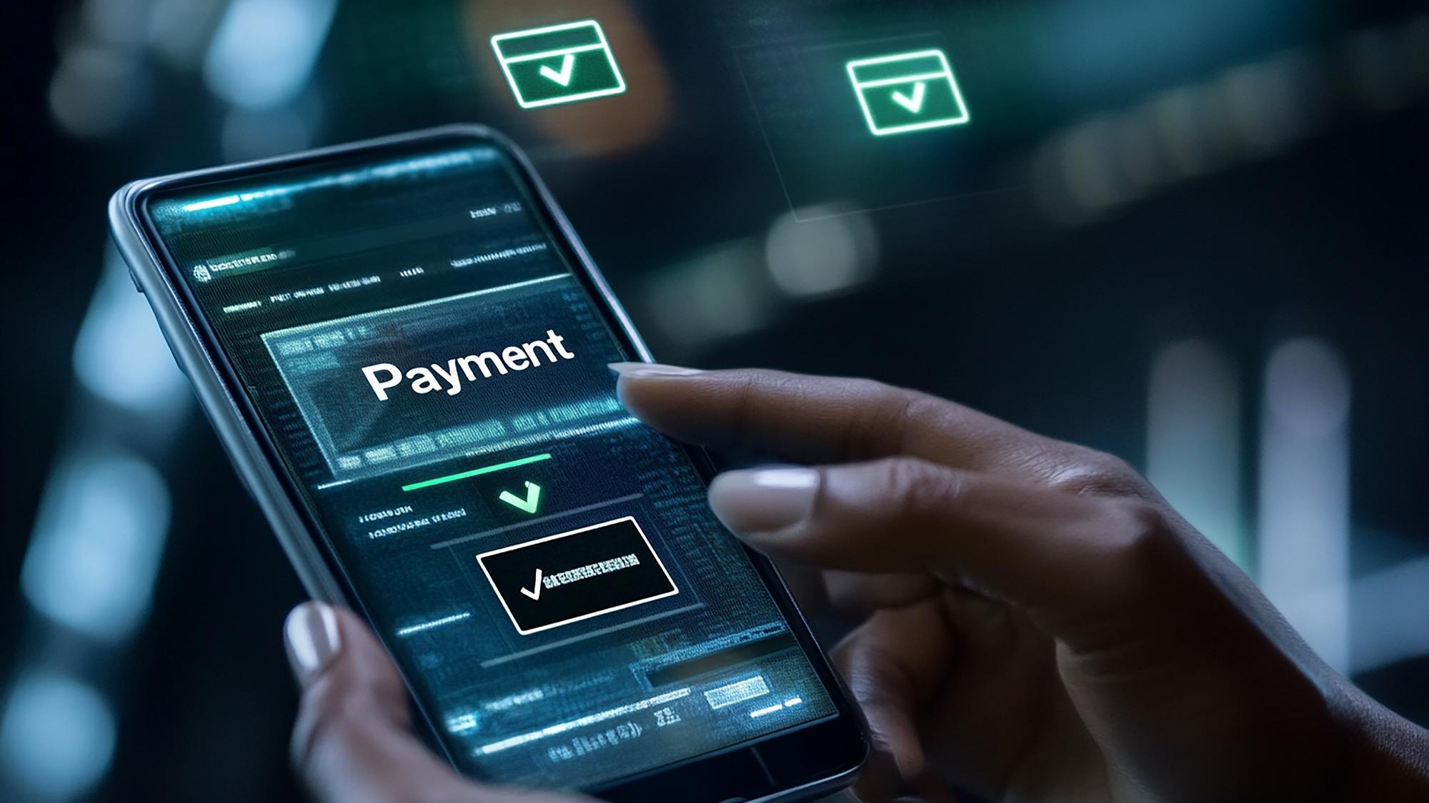 Photo of a Hand Using a Smartphone for Online Payment