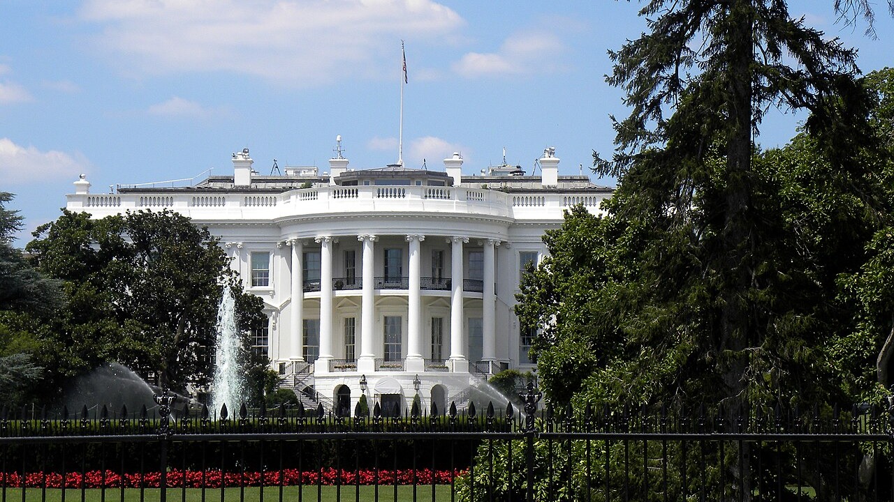 Font Gate of the White House on a Warm Sunny Day