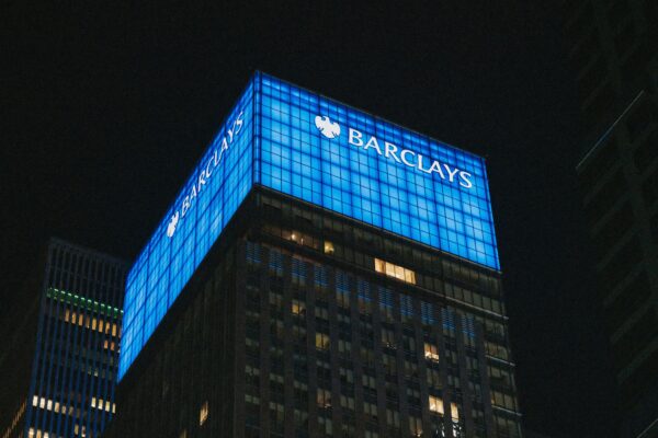 a very tall building lit up at night