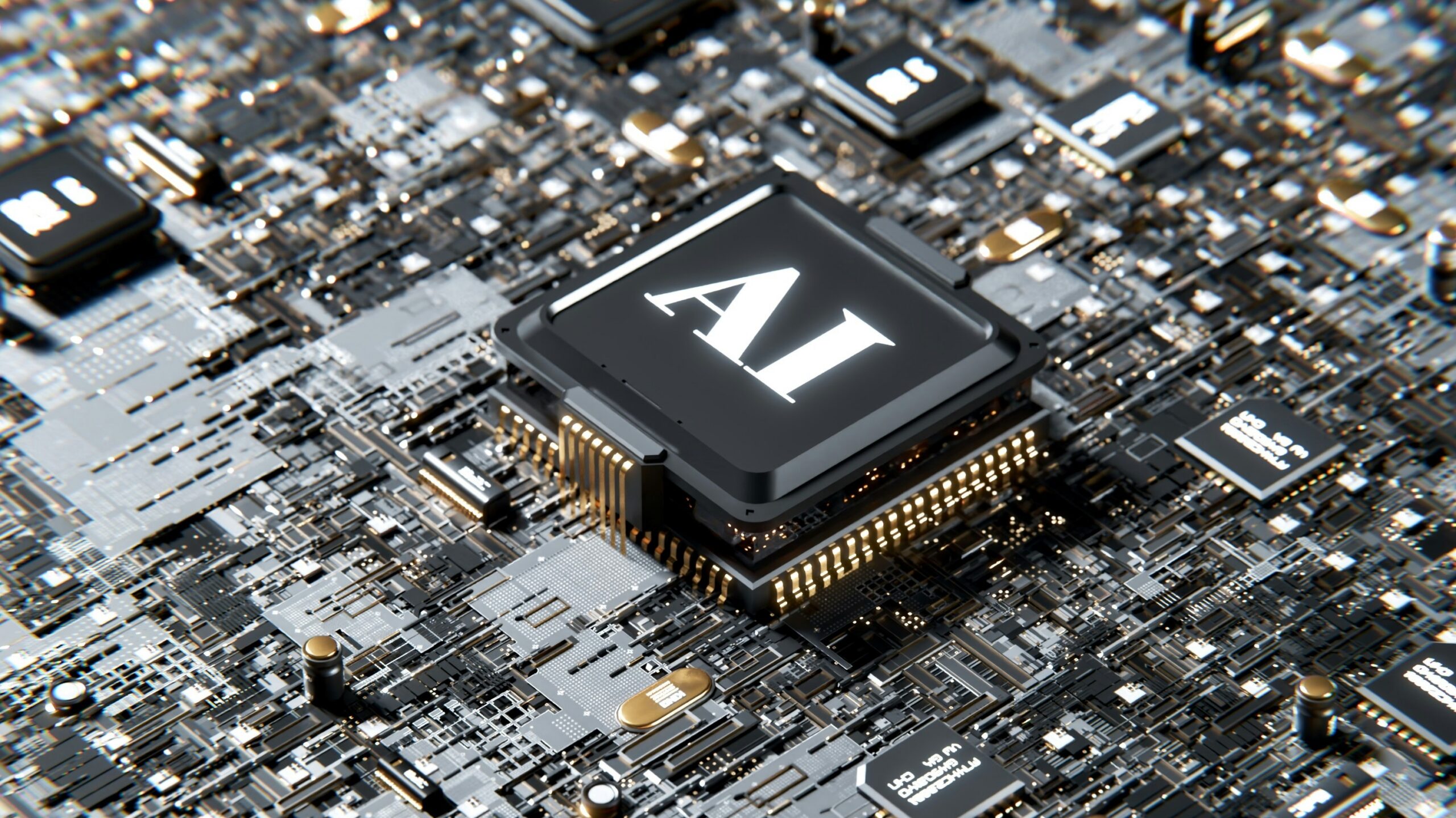 a computer chip with the letter a on top of it