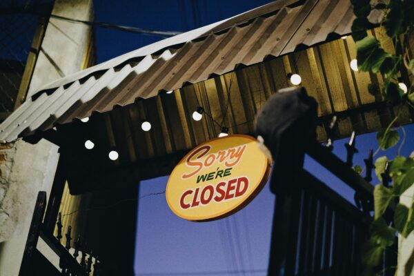 yellow and white UNKs coffee shop signage