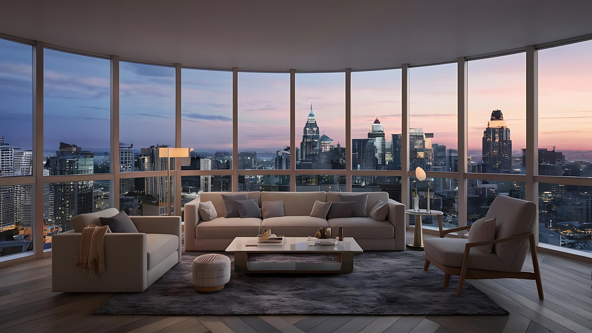 Wonderful Cityscape Penthouse Interior Design