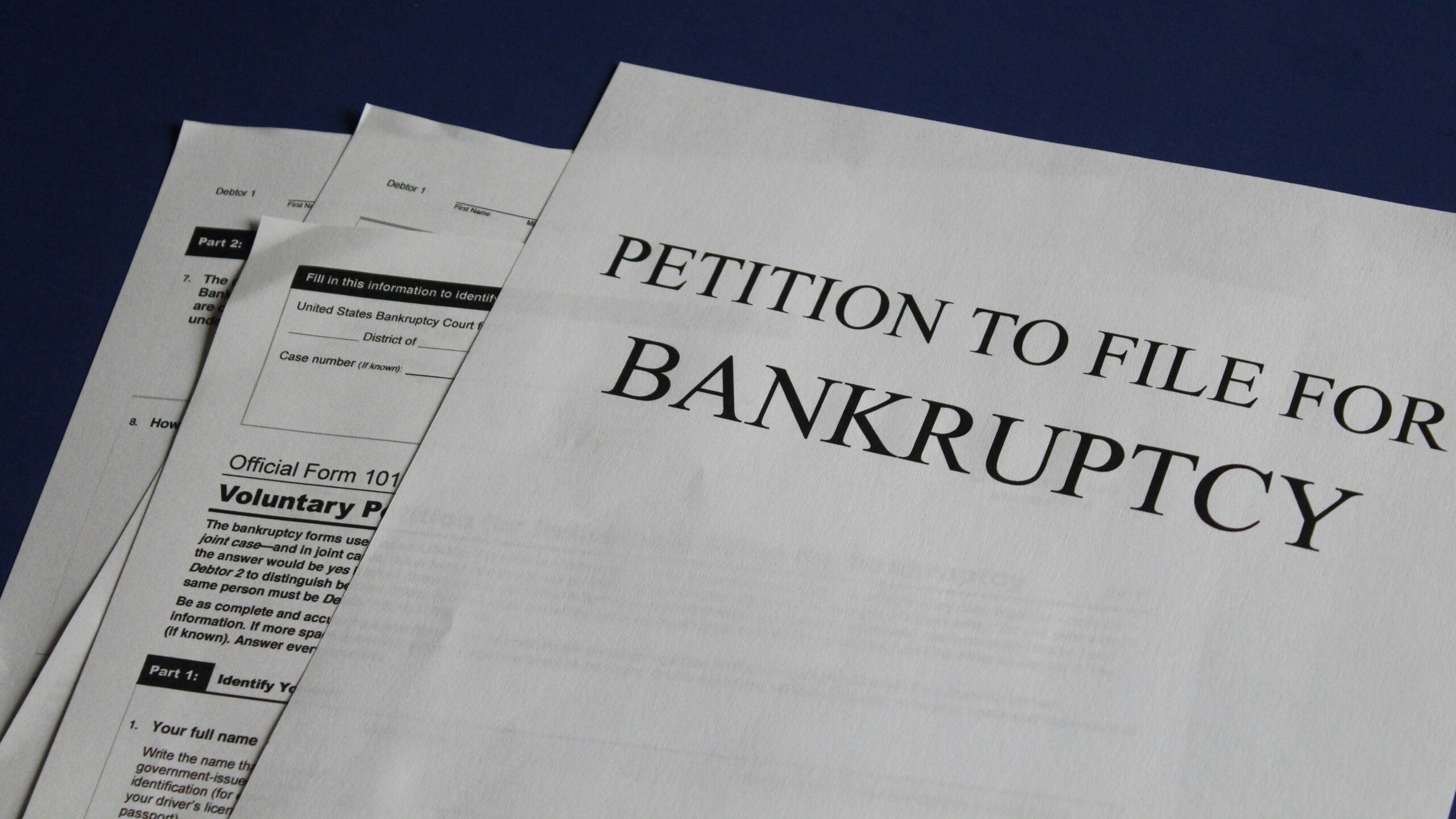 Petition to File For Bankruptcy
