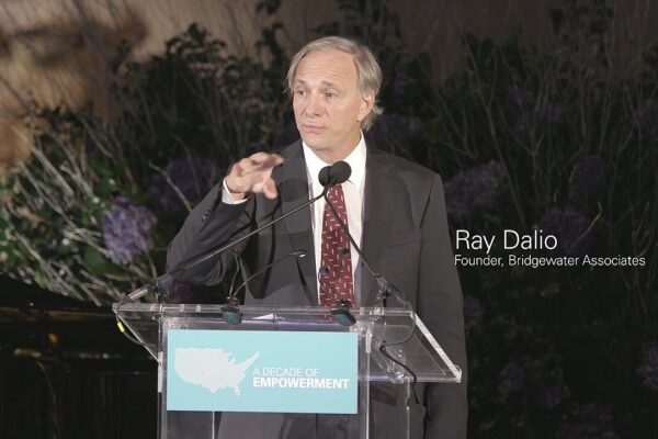 Ray Dalio while giving a speech at the 10th anniversary celebration of charity Grameen America. Metropolitan Museum of Art, September 23 2017.
