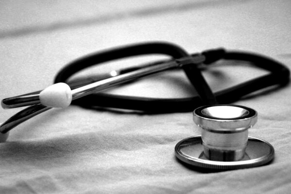 black and gray stethoscope