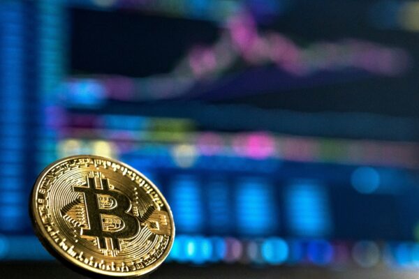 gold-colored Bitcoin