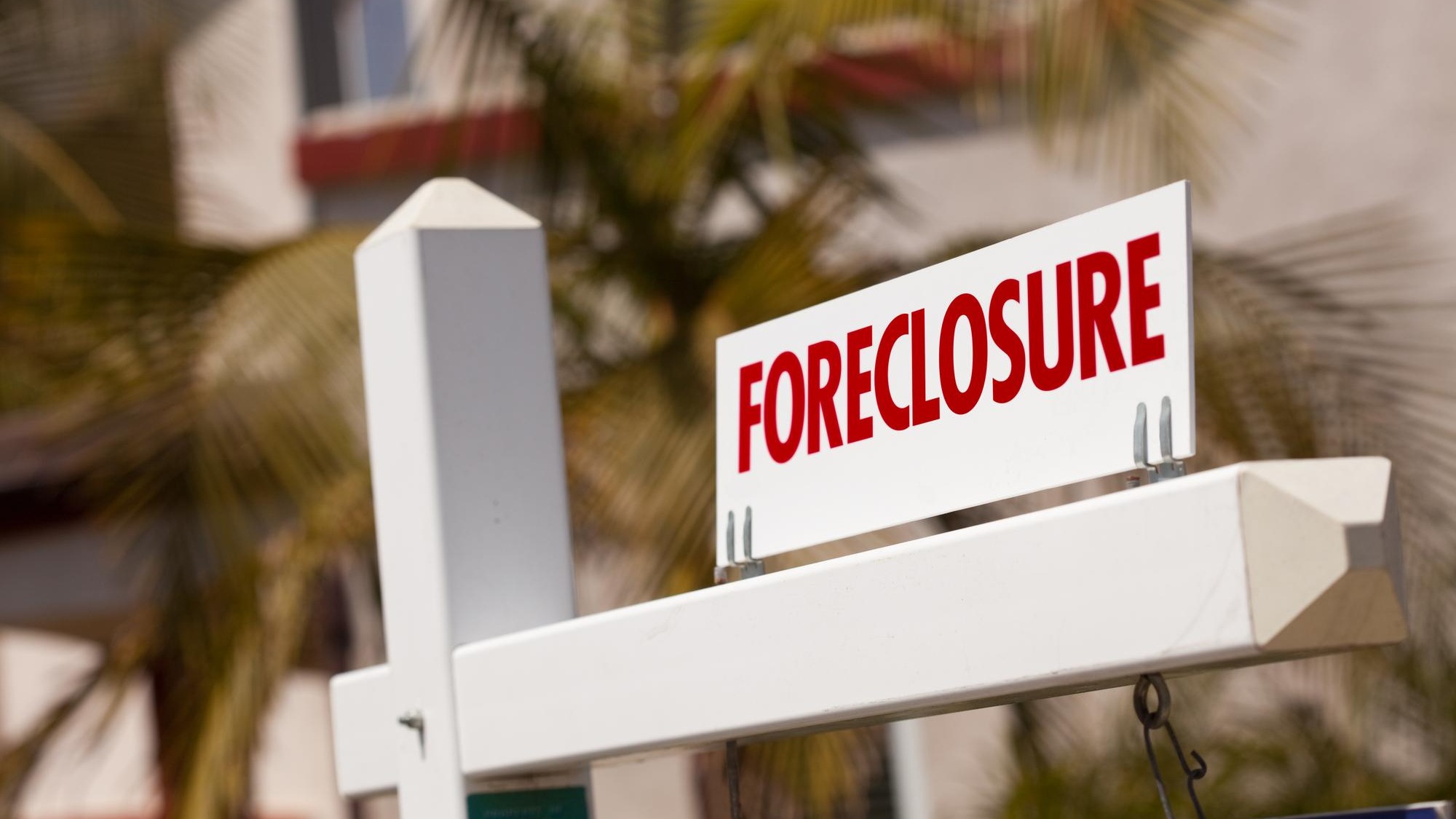 Closeup Foreclosure Real Estate Sign