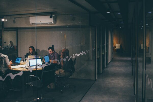 group of people having a meeting