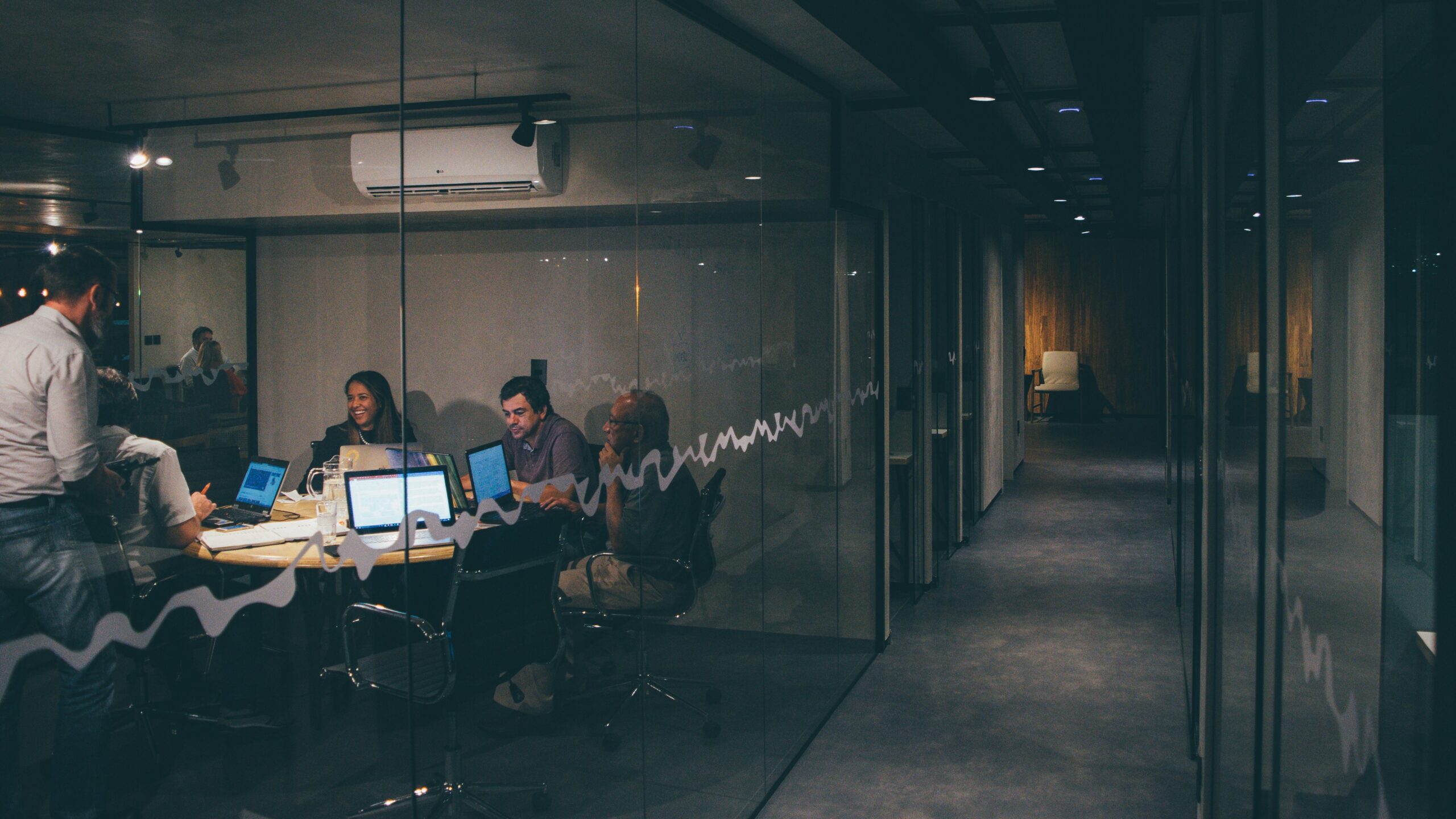 group of people having a meeting